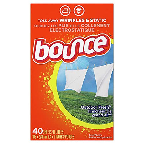 Bounce Fabric Softener Sheets Outdoor Fresh Scent 40 Count