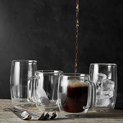 ZWILLING Sorrento Dubbelwandig glas met greep, Cappuccino (set van 2) - 335 ml