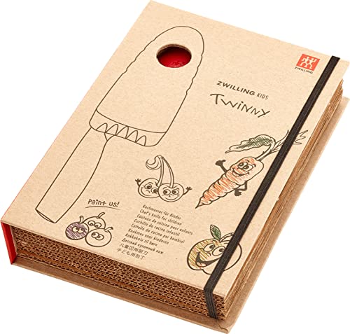 ZWILLING Twinny Kindermes 10 cm met Vingerbeschermer ROOD