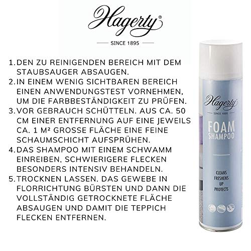 Hagerty schuim shampoo om tapijten, tapijten en wasbare bekleding schoon te maken en te behouden