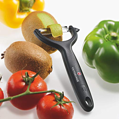 Victorinox Kitchen Peeler with Serrated Edge - Tomato and Kiwi Peeler - Black