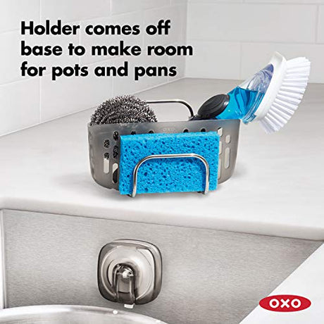 OXO Good Grips Stronghold Suction Sinkware Organizer - Grijs Eén maat