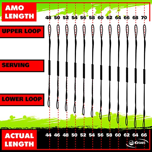 KESHES Dacron boogsnaar vervanging voor traditionele en recurve boog - zwart 14 strengen maat 152,4 cm