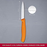 Victorinox Paring Knife With Ultra-Sharp Blade - Swiss Classic Paring Knife - Orange - Blade 8 Cm