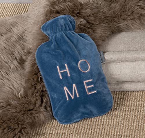 Fashy Hot Water Bottle with Home Design Removable Plush Cover