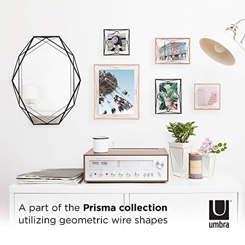 Umbra Prisma Picture Frame, 4 x 6 Photo Display for Desk or Wall, Copper