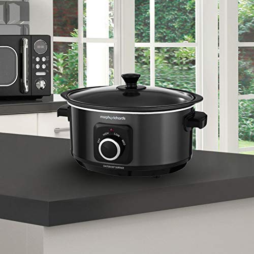 Morphy Richards 460012EER Slow Cooker Sear and Stew, 3,5 l, Schwarz (EU-Stecker)