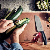 Victorinox Kitchen Peeler with Serrated Edge - Tomato and Kiwi Peeler - Black