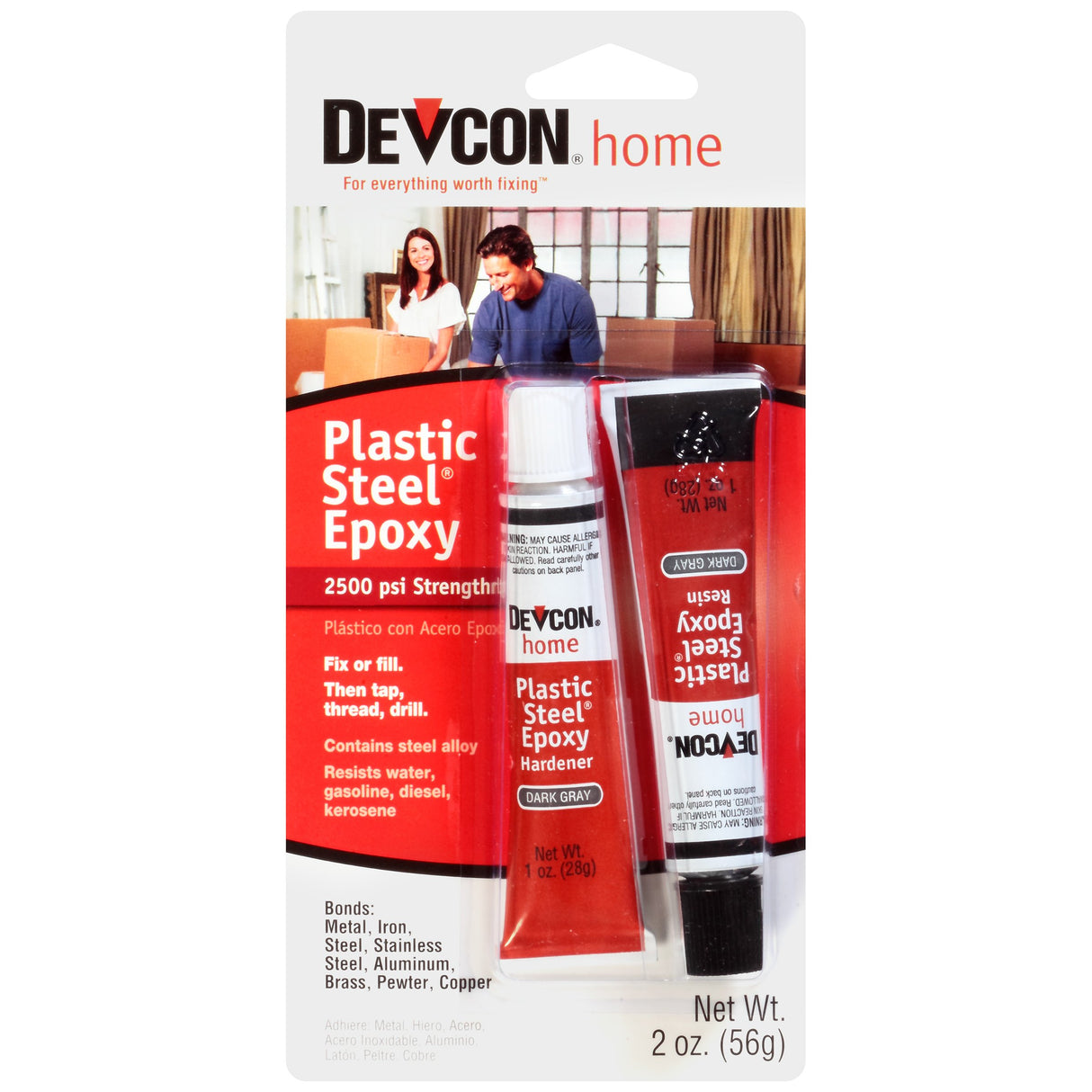 Devcon Plastic Steel Epoxy - 1 oz. Tweedelige buis