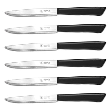 Inoxbonomi Italian Table Stainless Steel Knife 11 cm Green, Set of