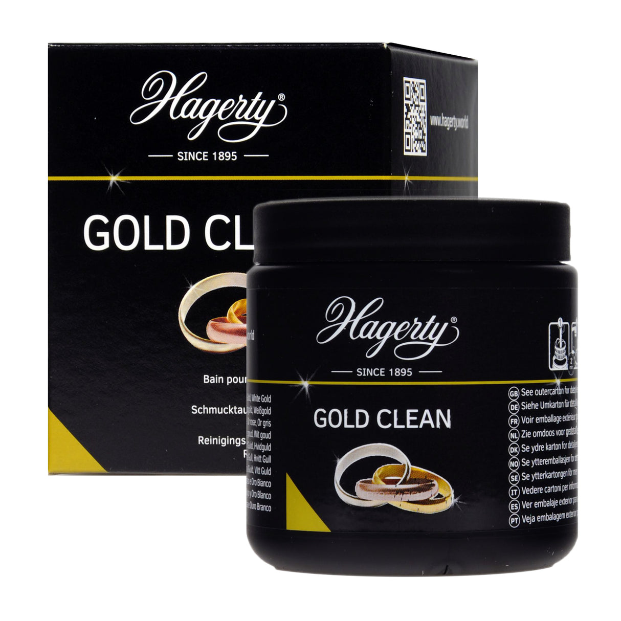 Hagerty Gold Clean, tremper pour nettoyer et maintenir les bijoux en or 170 ml