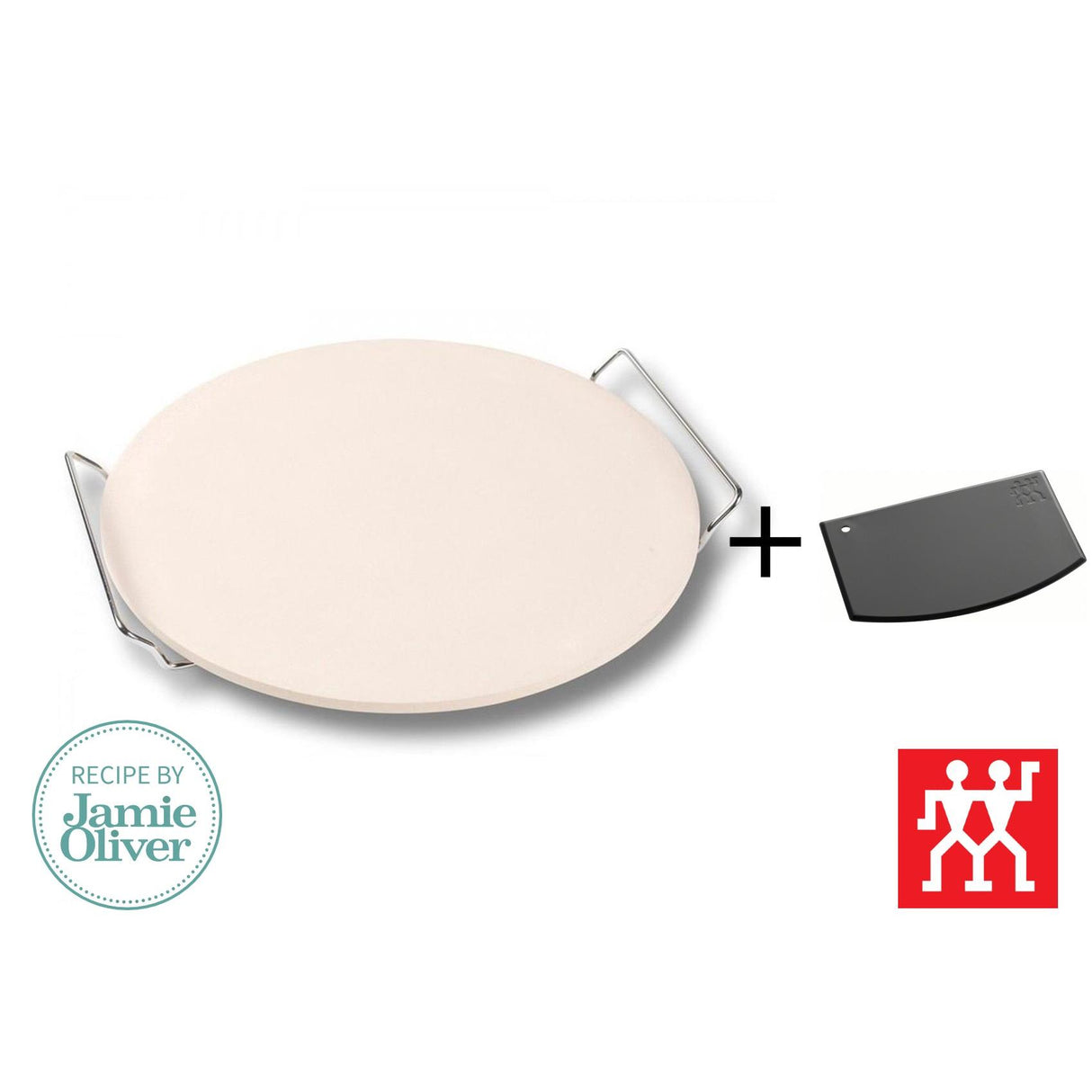 Jamie Oliver Jc5122 Stone + Zwilling Scraper Pizzaset