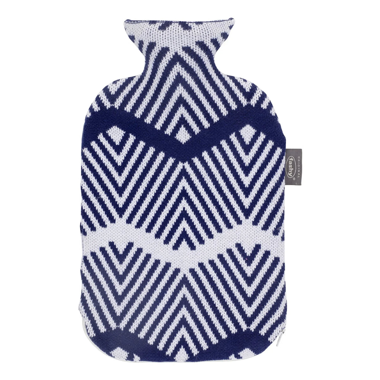 Bouteille d'eau chaude Fashy avec couvercle en tricot amovible - 2 litres