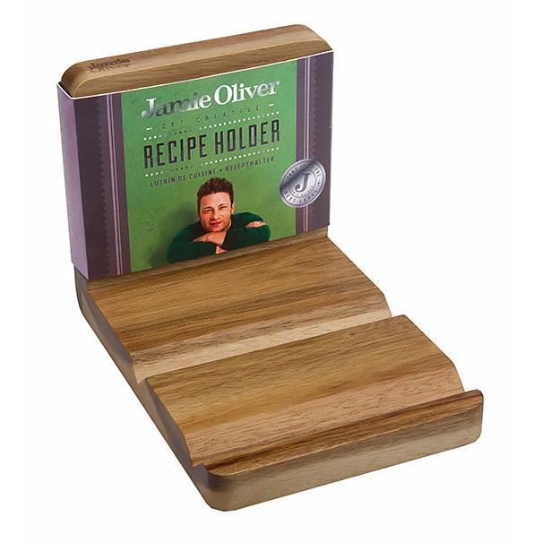 Jamie Oliver Acacia Wood Recepte Book & Tablethouder