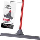 Tyroler Floor Squeegee Heavy Duty 45 Cm, Solid 100% Silicone, Long 4 Parts Handle 140 Cm