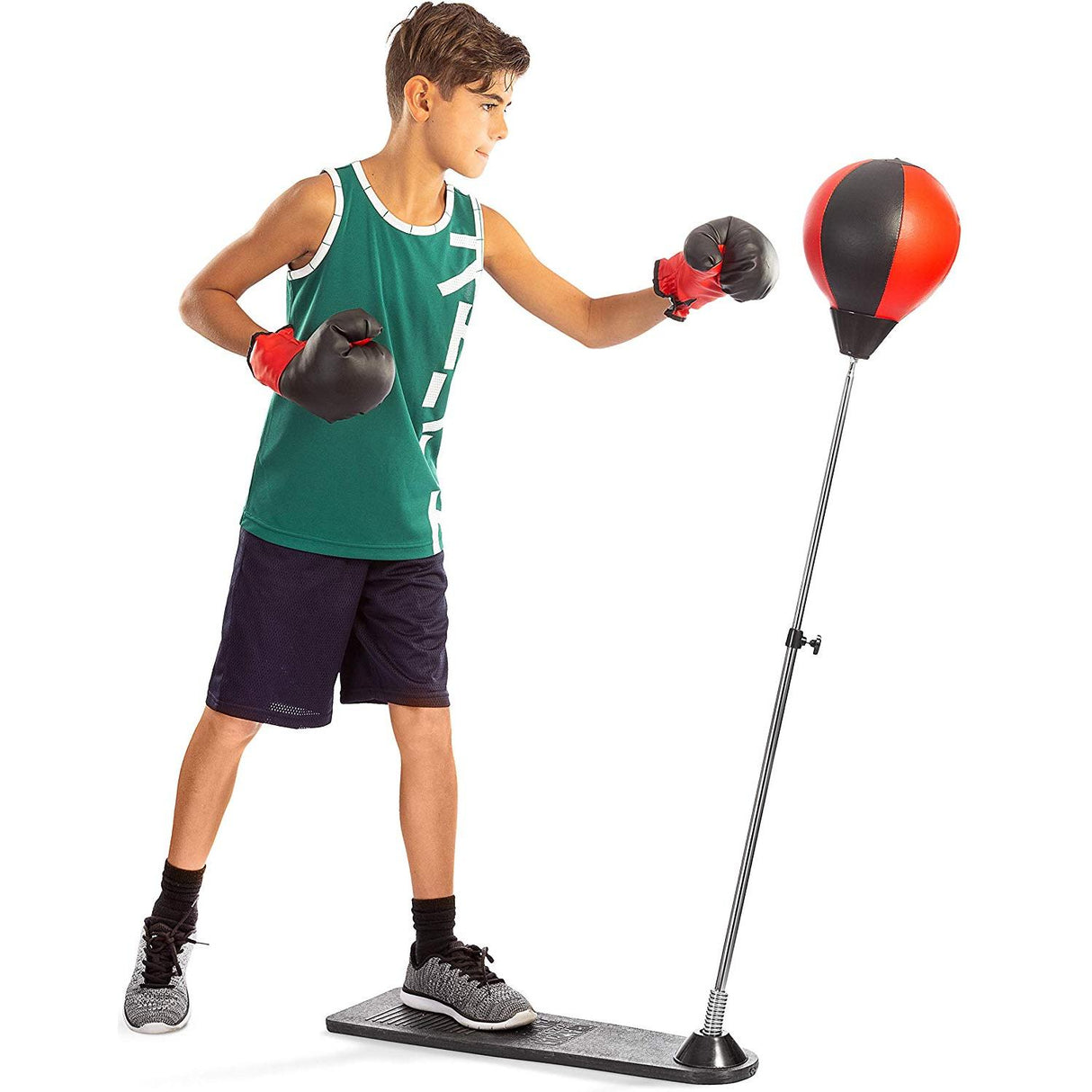 Tech Tools Punching Ball met stand en handschoenen - Hoogte verstelbaar - Geweldige oefening en leuke activiteit voor kinderen