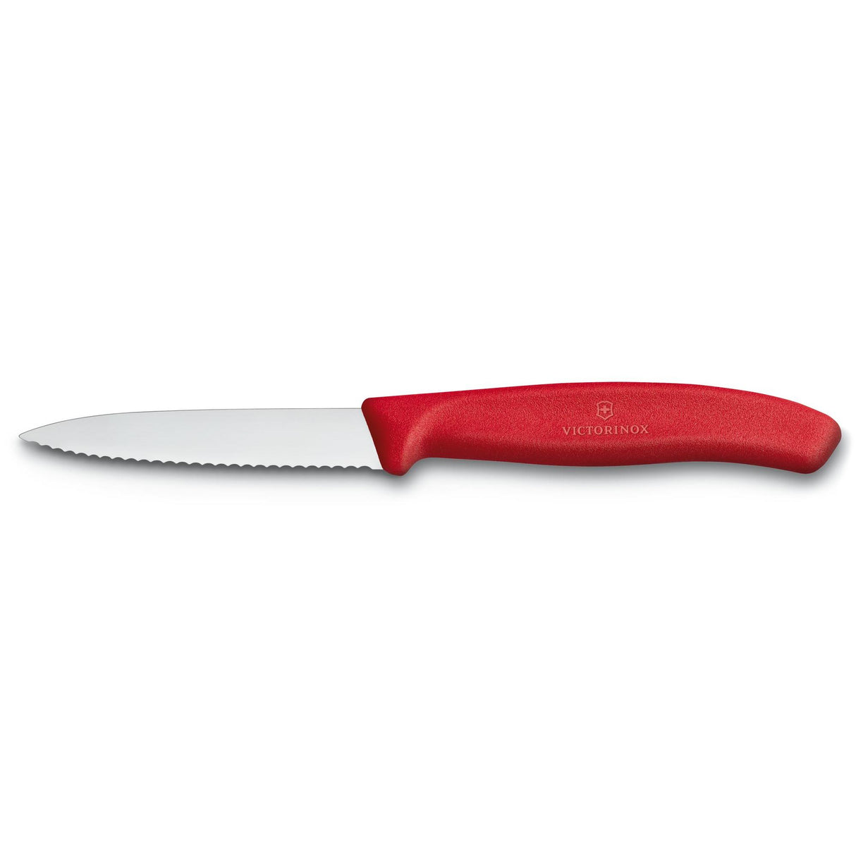 Victorinox Practical Paring Knife With Wavy Edge - Red - Blade 8 Cm