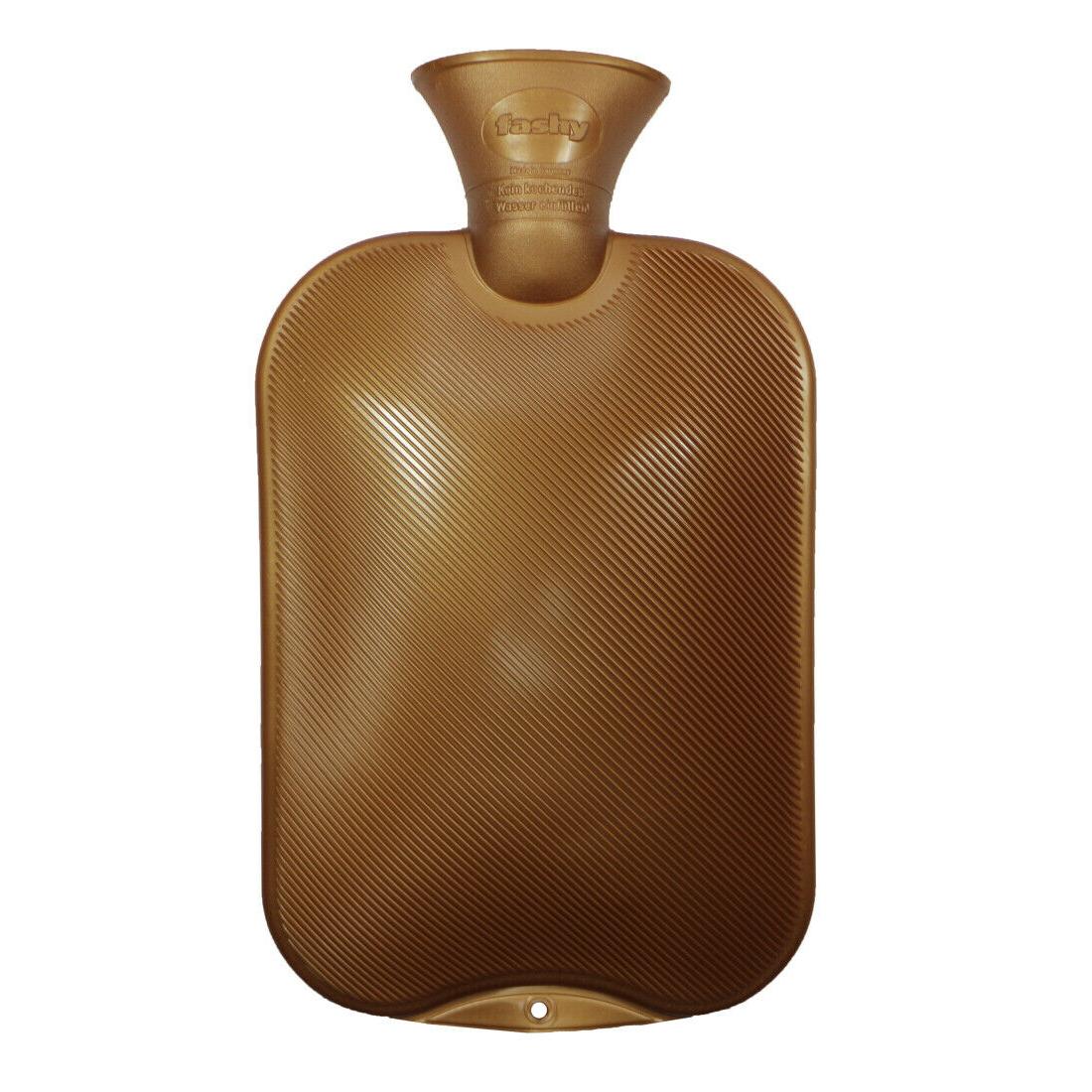 Fashy Hot Water Bottle Thermoplastic 2 L Half-Ribbed Copper